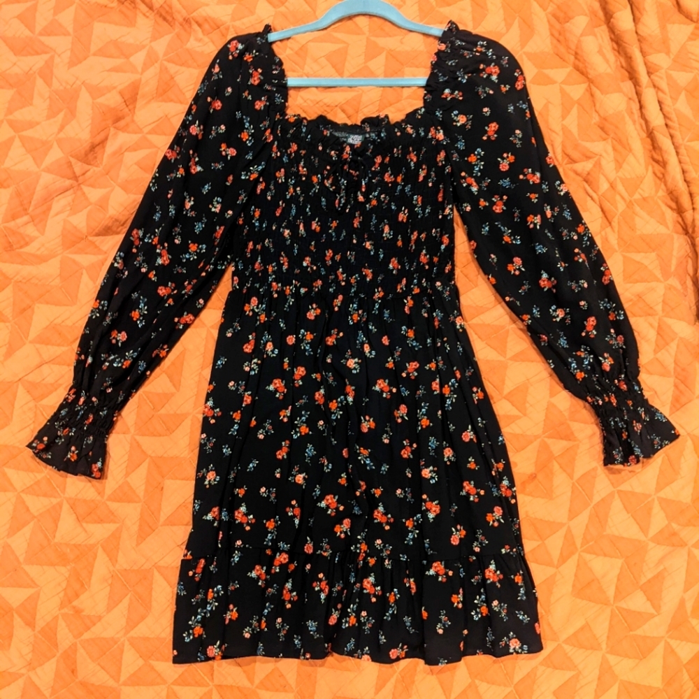 Wild fable Black Dress with red flowers